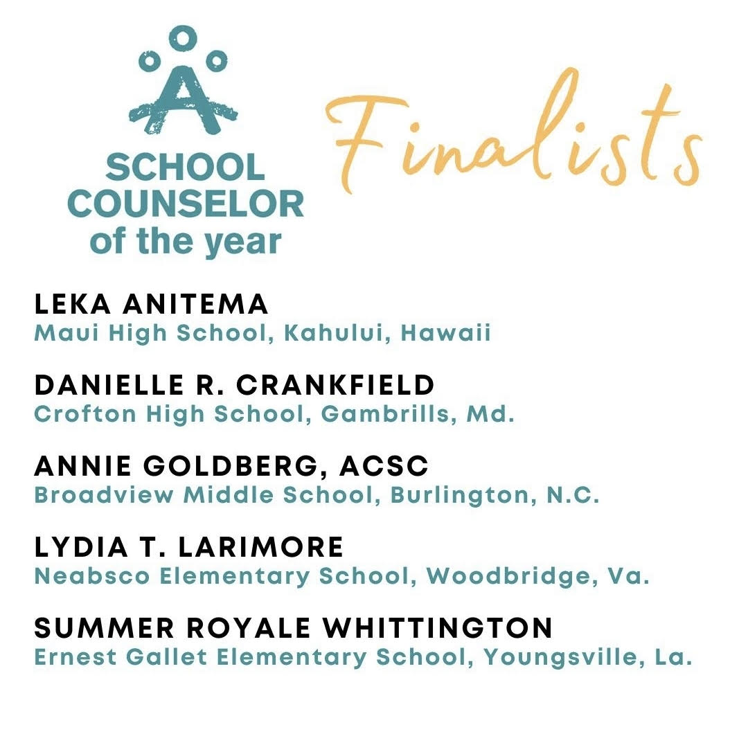 Leka Anitema Named as a 2026 School Counselor of the Year Finalist